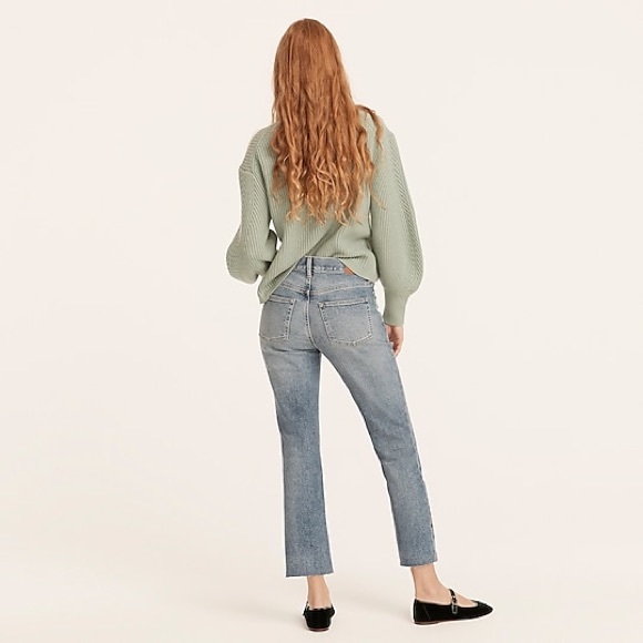 J.CREW 9” Billie Demi Boot Crop Jeans NWT Size 30 Odette Wash - Picture 3 of 10